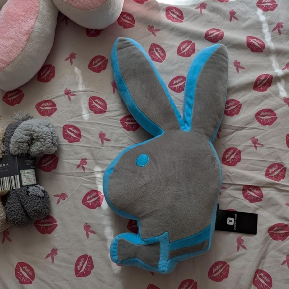 Playboy bunny pillow gray blu - Picture 1 of 6